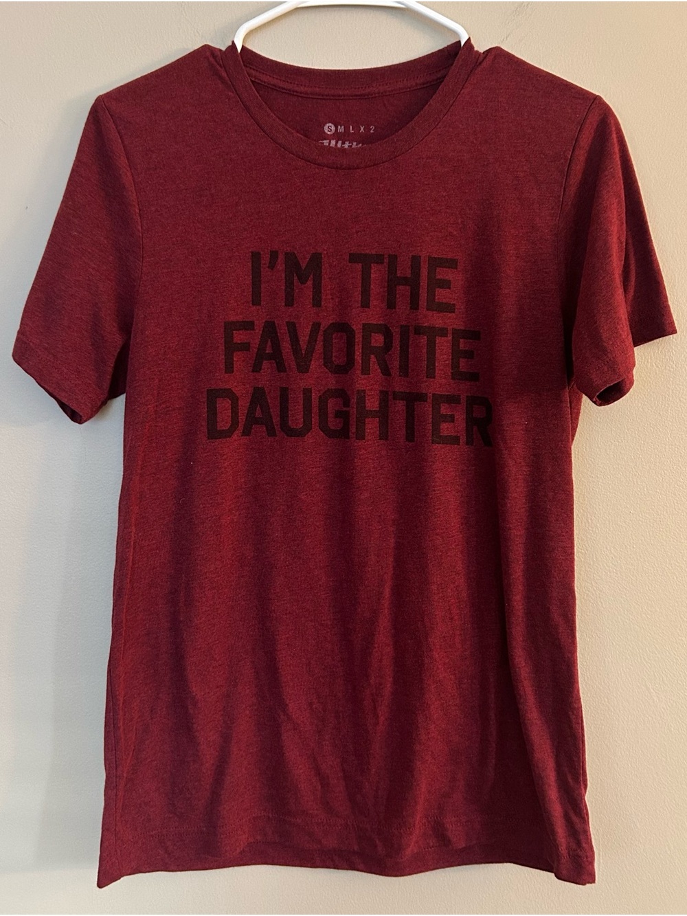 Ultras Burgundy Graphic Tee - "I'm The Favorite Daughter"